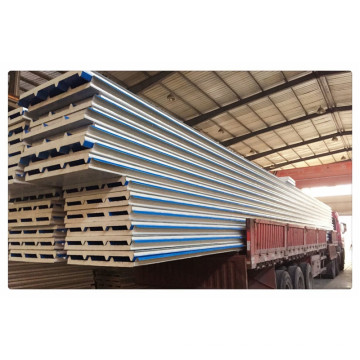 50mm 75mm Composite PU Roof Wall Sandwich Panel Material de Construcción